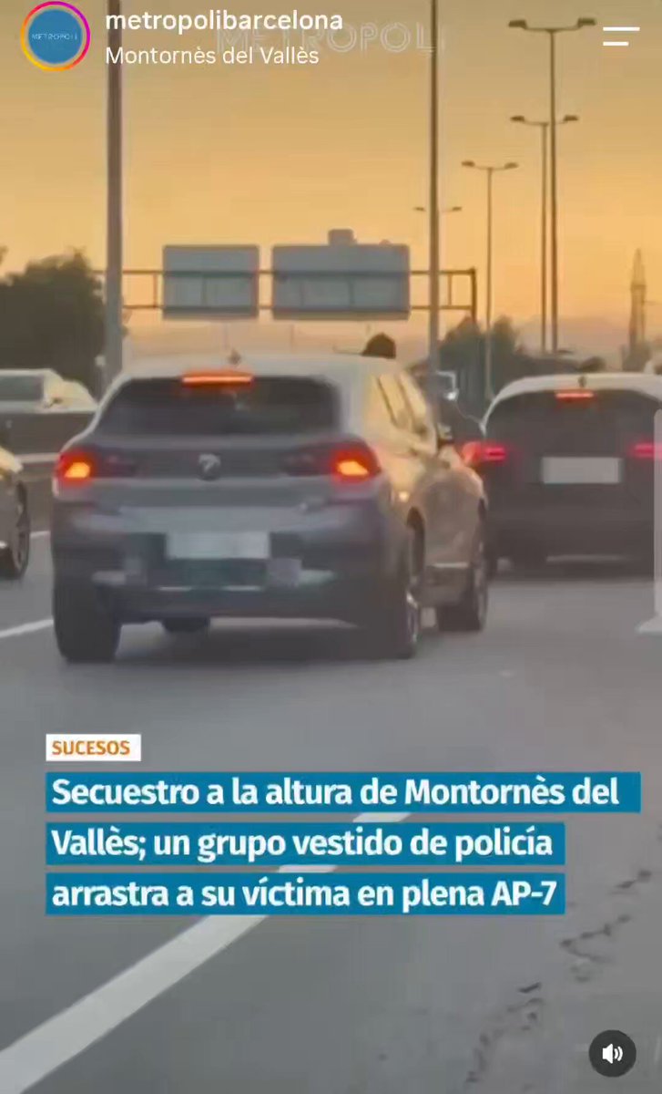 Secuestro en directo en la AP-7 a la altura de Montornès del Vallès. Falsos policías armados asaltan y secuestran ciudadanos
