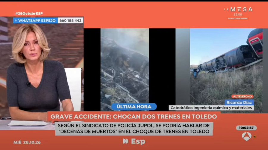 El comentario de un ingeniero técnico sobre el nuevo accidente ferroviario del AVE en Los Yébenes (Toledo).