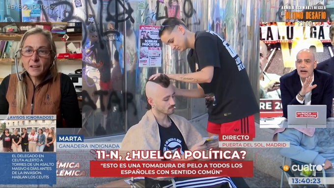 Marta (ganadera) denuncia unas imágenes en directo: “Qué envíen ahora mismo a la inspección de trabajo y a los de Hacienda”.