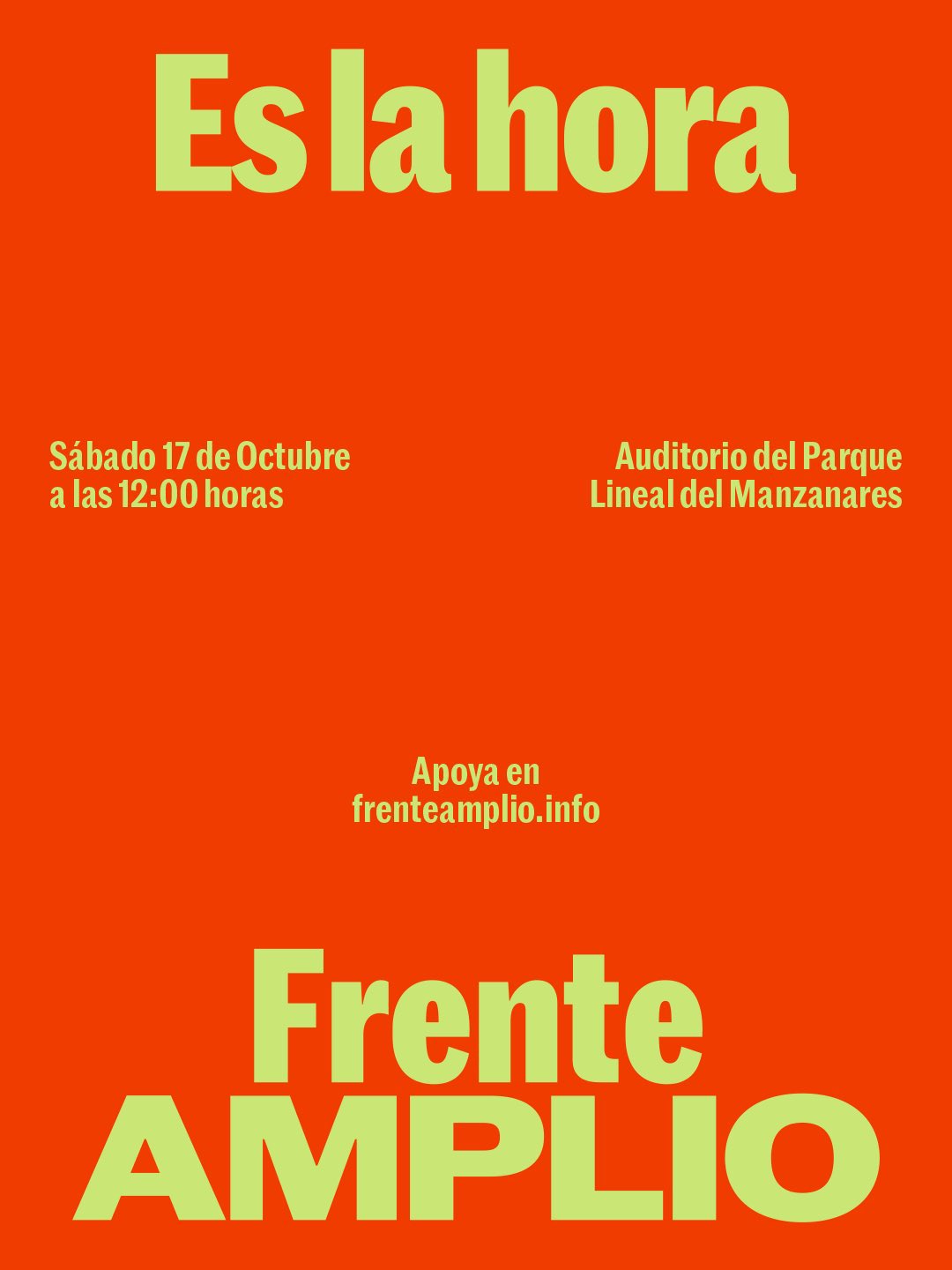La nueva coalición Frente Amplio presenta su logotipo para las elecciones generales.