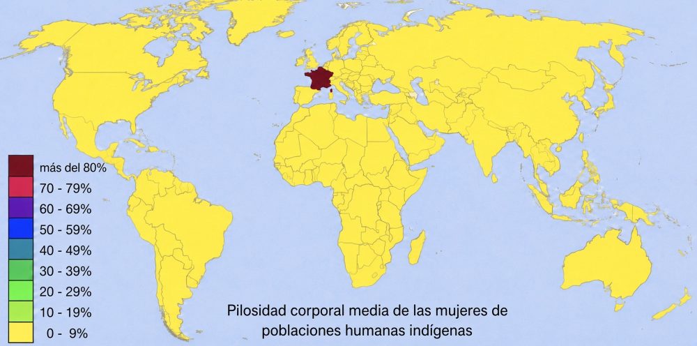 Distribución del Vello Corporal Masculino en Poblaciones Humanas Indígenas de Todo el Mundo