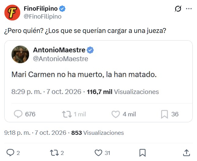 Maricarmen ha muerto.