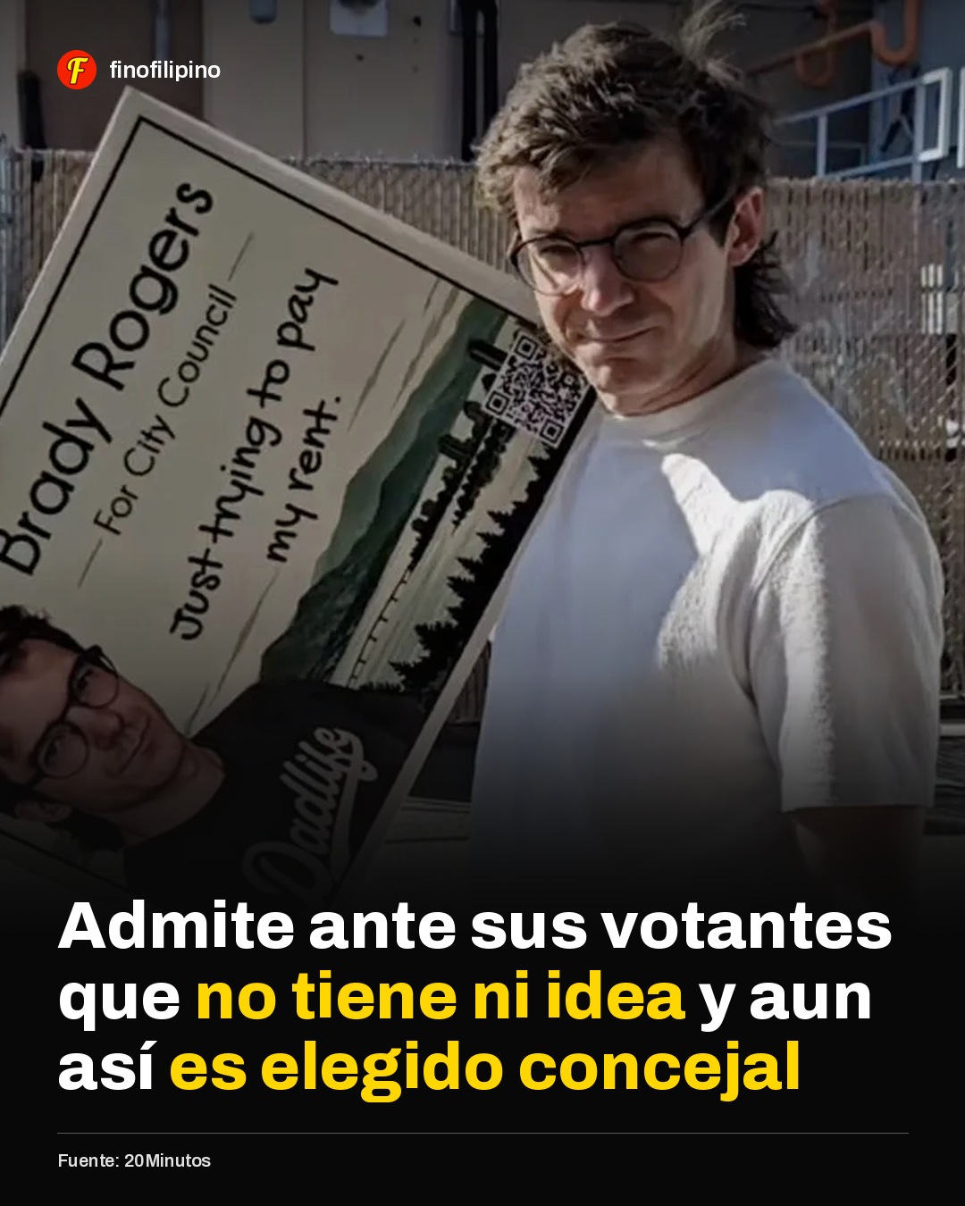El primer político que gana las elecciones siendo sincero.