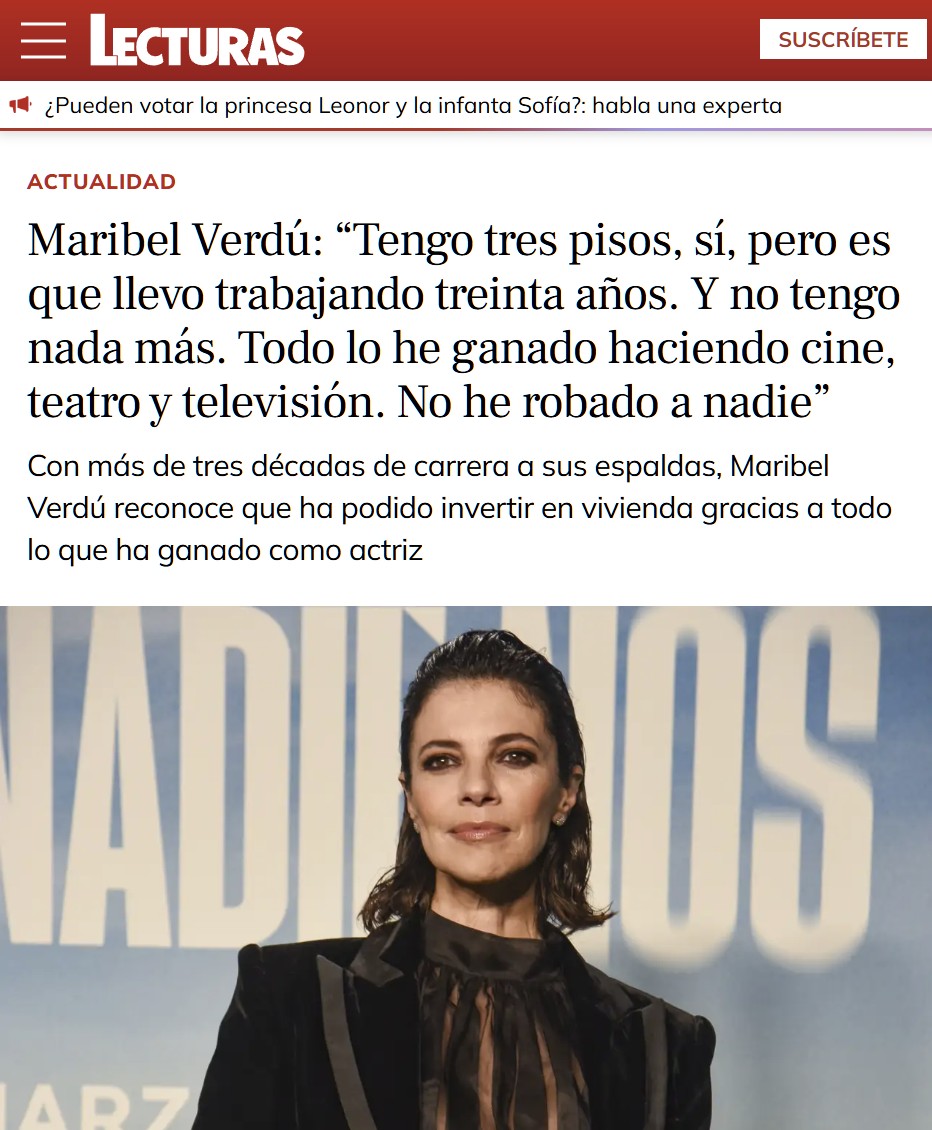 Maribel Verdú obliga a recordar las sabias palabras de Paco de Lucía.