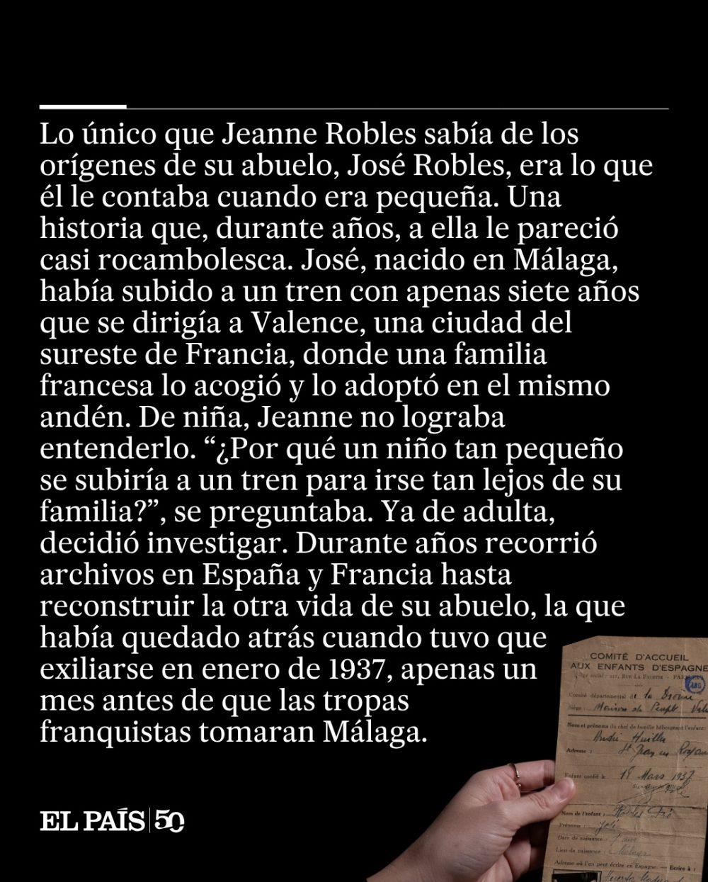 Él País nos trae la historia que emocionó a Spielberg.