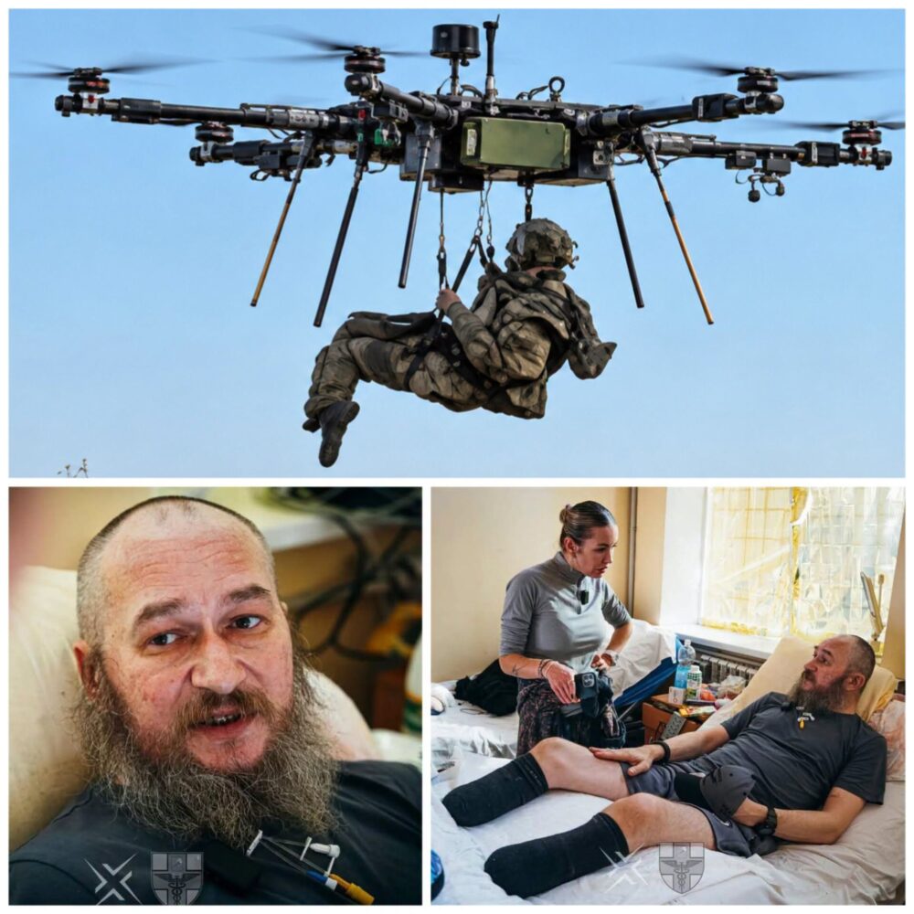 Primera evacuación mediante un dron conocida en combate. Lo ha hecho el еjército ucraniano con un soldado hеrido.