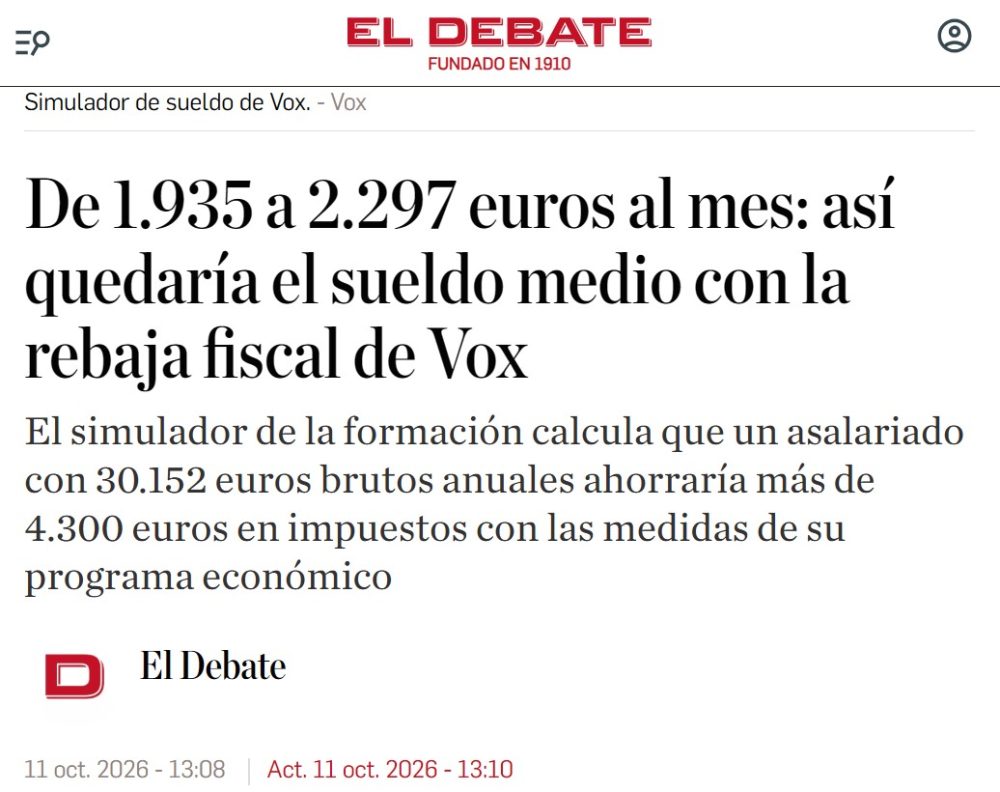 Sobre la reforma fiscal que propone VOX.