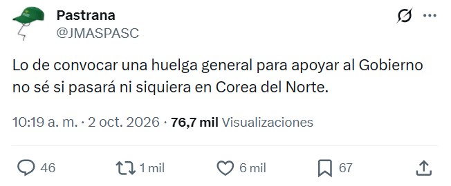 Feijóo y Abascal van a tener su primera huelga general estando aún en la oposición.
