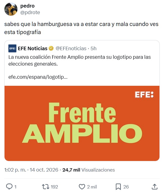La nueva coalición Frente Amplio presenta su logotipo para las elecciones generales.