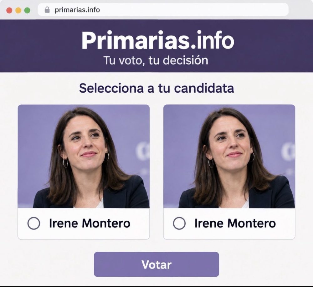 Las primarias de Podemos son un meme: solo se presenta Irene Montero.