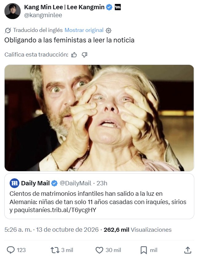 En España el titular sería el mismo pero cambiando las nacionalidades por la palabra "hombres".