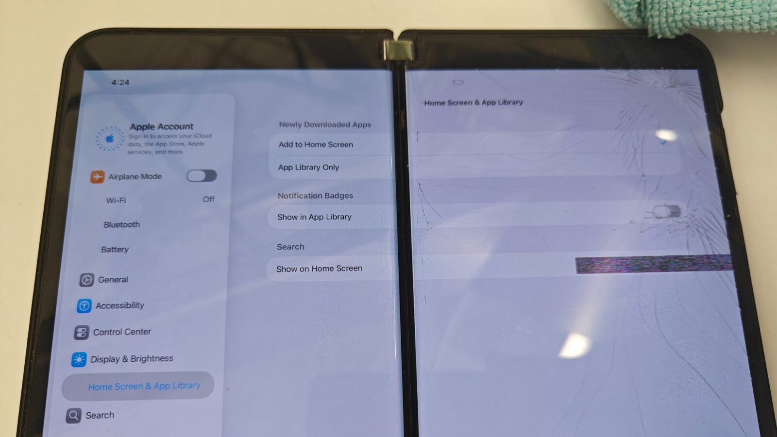 iOS 26 en el Surface Duo 2