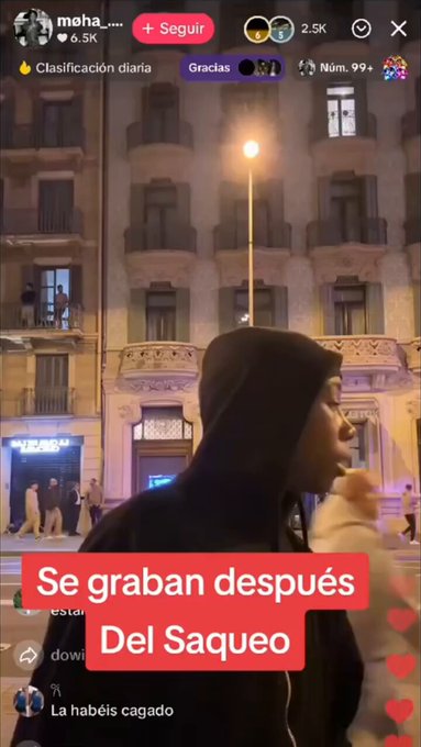 Encapuchados de importación explican en TikTok cómo han asaltado tiendas en Barcelona