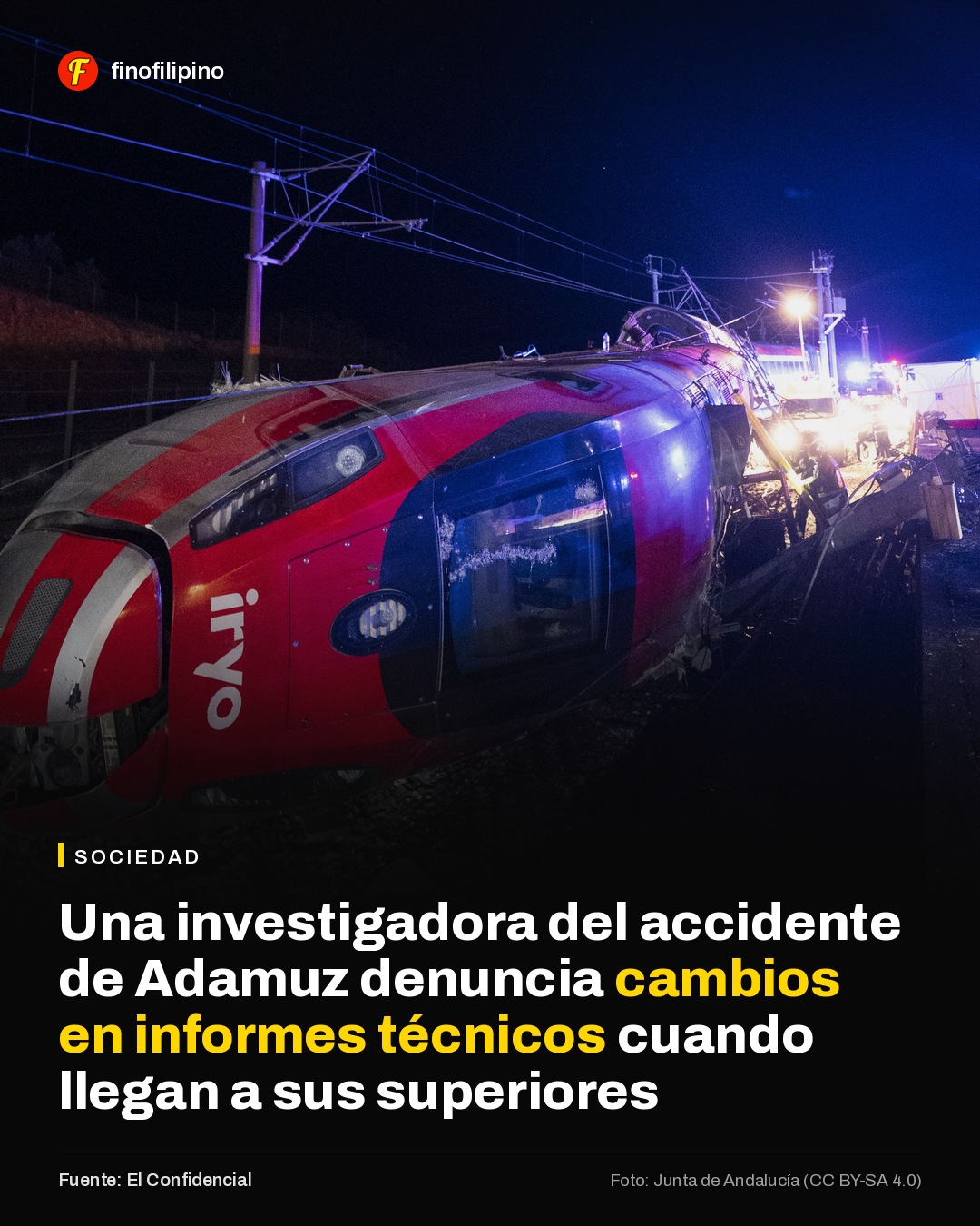 Una investigadora de Adamuz denuncia que los informes técnicos se "retocan" antes de subir al despacho