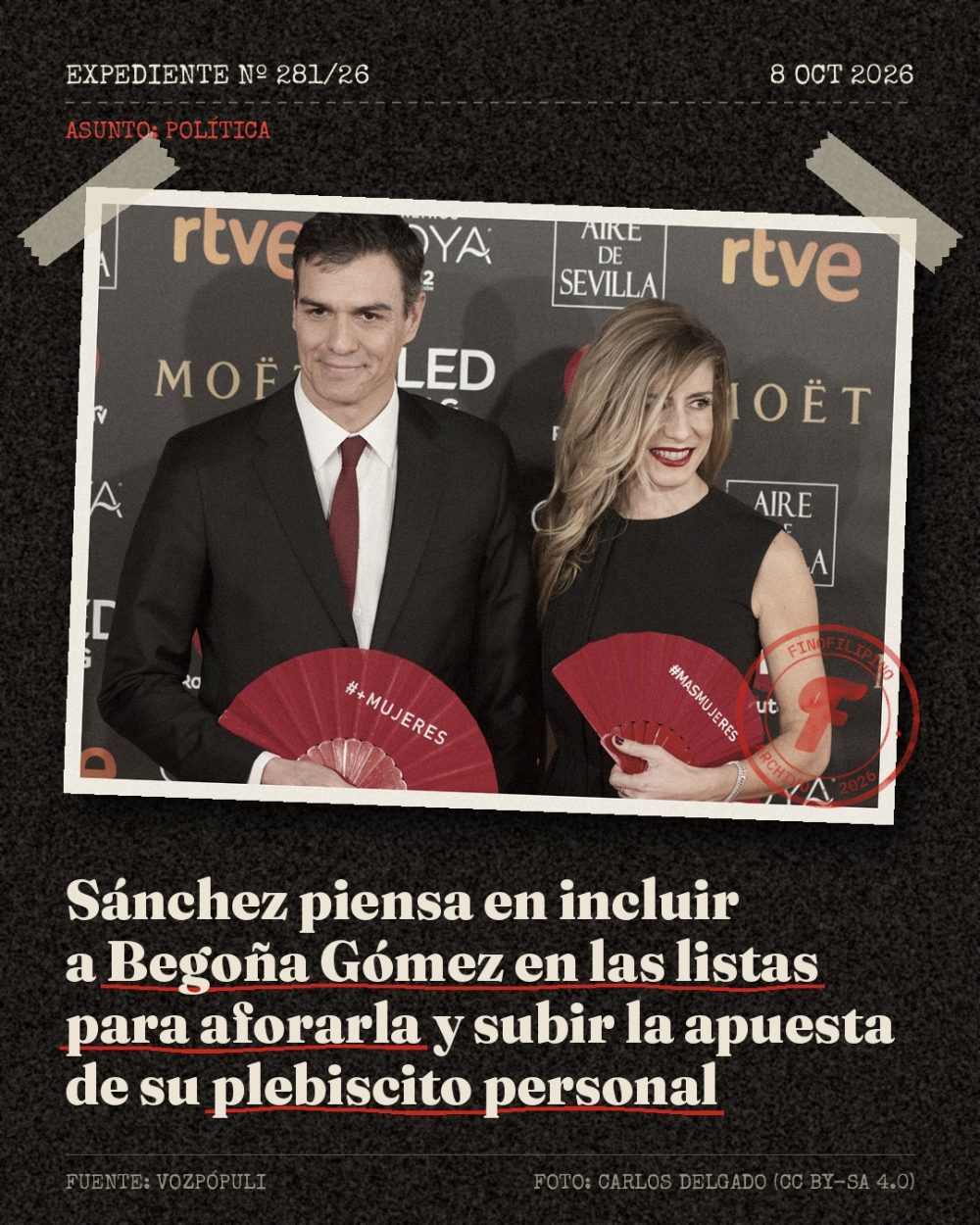 Sánchez quiere meter a Begoña Gómez en las listas del PSOE para aforarla antes de que la juzguen