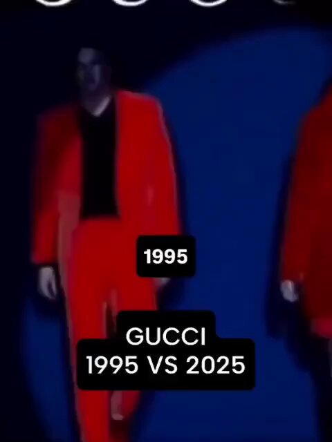 Modelos de Gucci en 1995 vs 2025