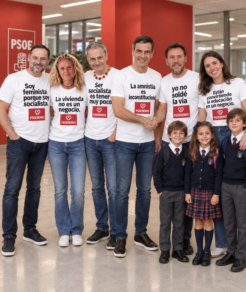 Lleva a sus hijos a un colegio privado.
