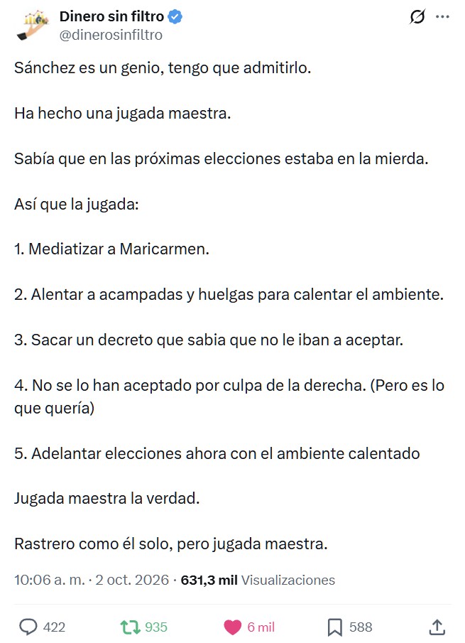 También hay que decir que este "plan sin fisuras" solo puede salir adelante si la mitad de tu población se chupa el dedo.