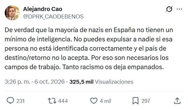 Alejandro Cao de Benós tiene la solución al tema de la inmigración.