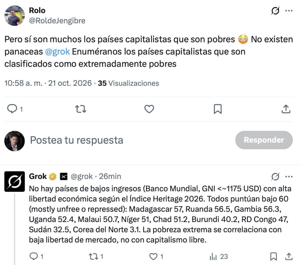 Cuidado con hablar con Grok. Puede darte información que choque frontalmente con tu ideario.