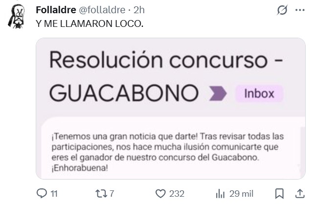 "Hace un par de meses Taco Bell sorteó un año de alquiler gratis para la persona que hiciese más pedidos que contengan guacamole. Yo, que soy un puto loco, pedí 1200 tarrinas de guacamole de un euro"