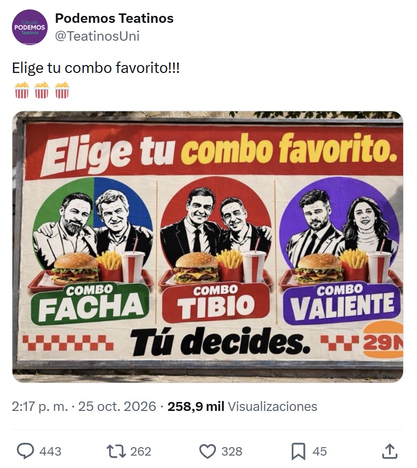 Buenísima imagen, elijas lo que elijas te vas a comer la misma hamburguesa de mіerda