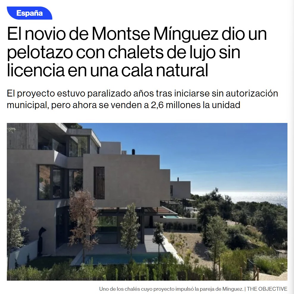 Sánchez apoya a Mínguez pese a los 30 pisos de la empresa de su pareja: «Por supuesto que la respaldo».