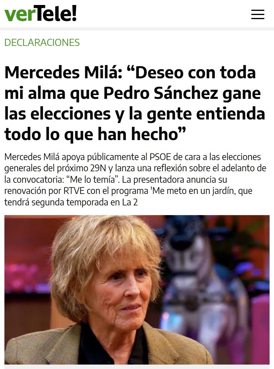 Mercedes Milá es el ejemplo vivo de que una persona inteligente puede ser al mismo tiempo profundamente idiota.
