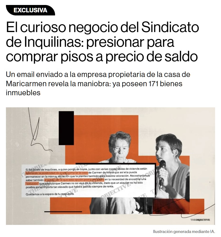 El Sindicato de Inquilinas presiona a los dueños para comprar pisos a precio de saldo.