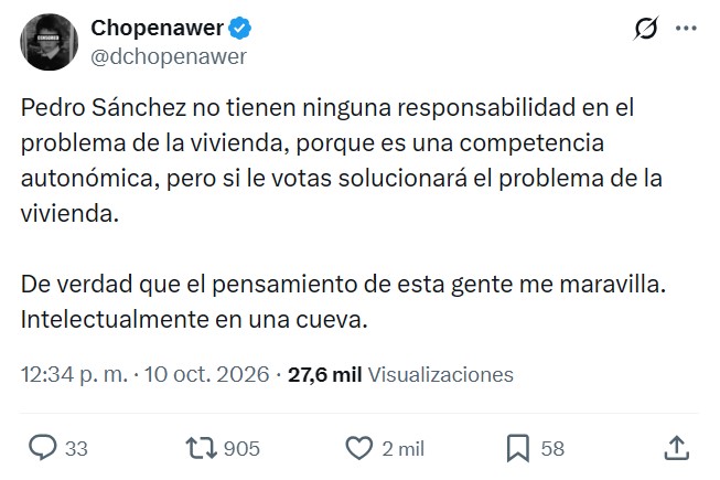 Otro caso de "me robaron mientras iba contando billetes por las 3000 viviendas".