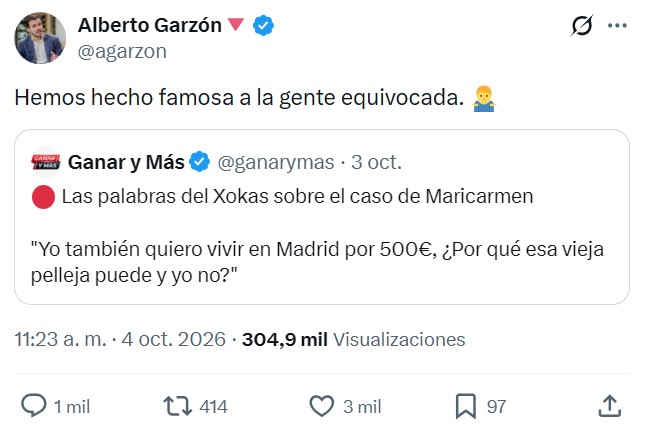 El Xokas: "Yo también quiero vivir en Madrid por 500€, ¿Por qué esa vieja pelleja puede y yo no?"