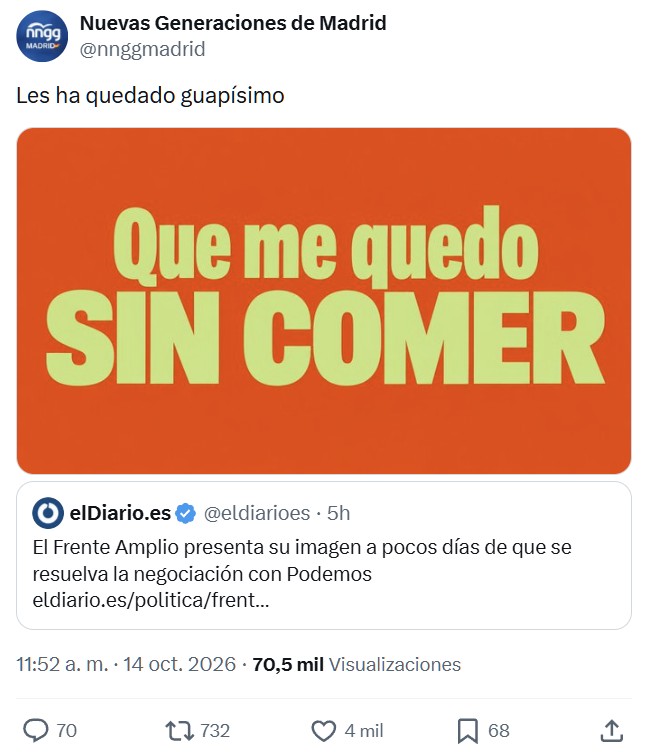 La nueva coalición Frente Amplio presenta su logotipo para las elecciones generales.