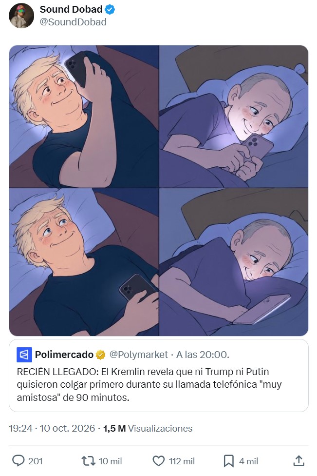 Trump soluciona lo del diésel a un mes de las elecciones: se lo compra a Putin, que justo andaba buscando cómo financiar una guerra.