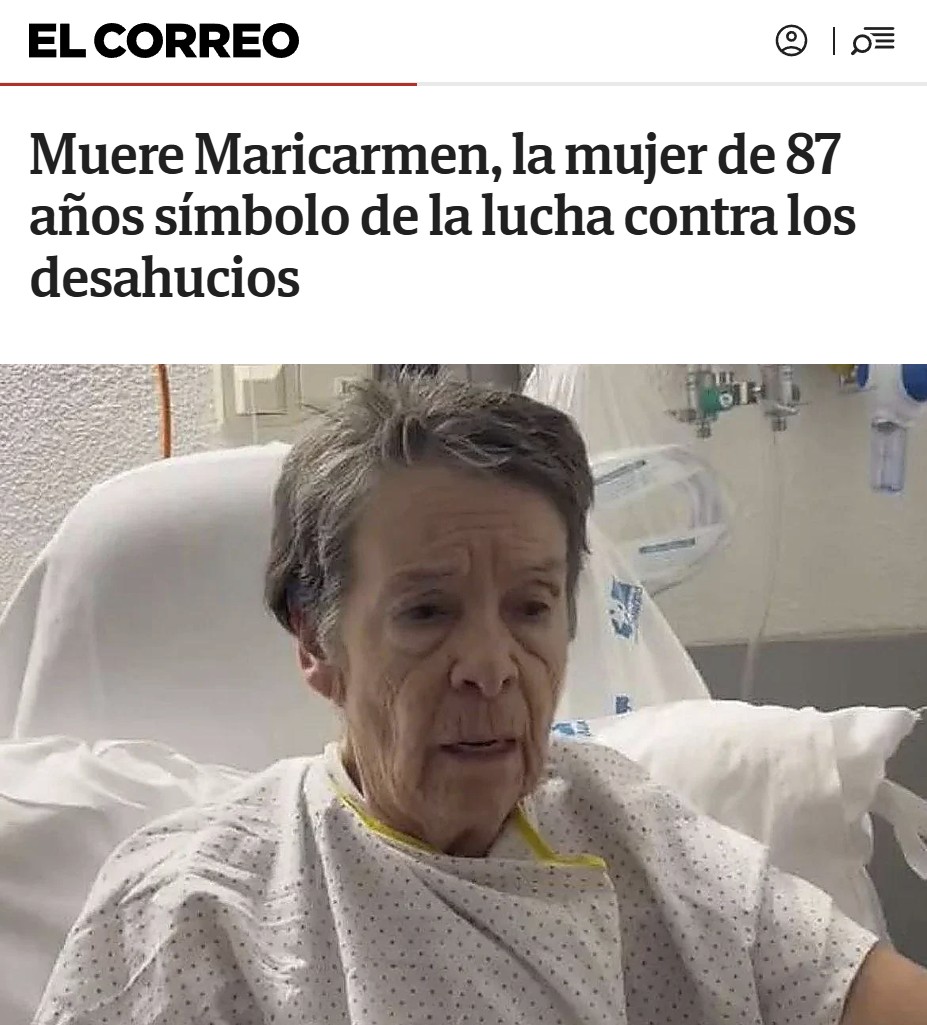 Maricarmen ha muerto.